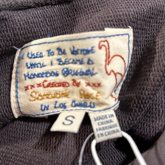 Sandrine Rose x Free People French Terry Cloth Love Me Hoodie Gray Size S - NWT - Picture 12 of 15